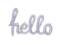 Фольгированный шар-надпись "HELLO" серебро