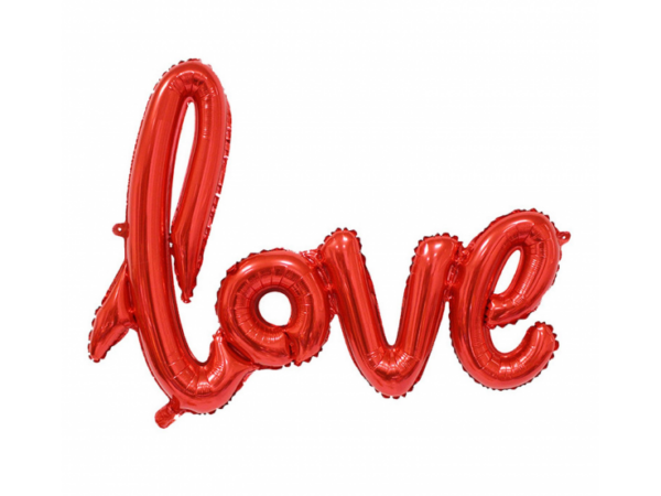 Надпись «Love» красный, с воздухом
