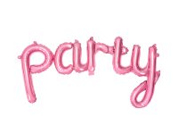 Фольгированный шар-надпись "PARTY" розовый