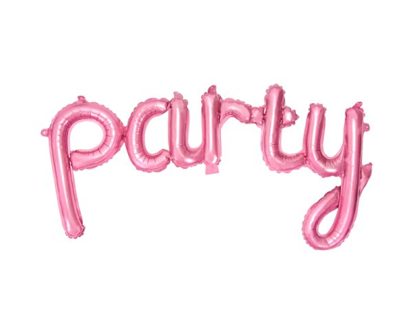 Fooliumist tähed "PARTY" roosa