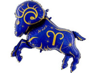 Zodiac Aries, blue