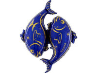 Знак зодиака Рыбы, синий
