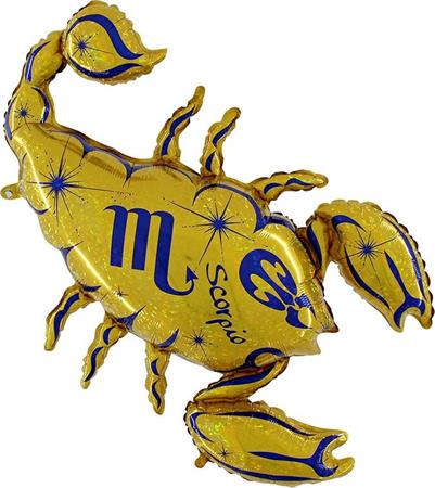 Zodiac Scorpio, golden