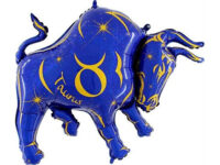 Zodiac Taurus, blue