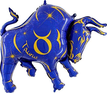 Zodiac Taurus, blue