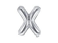 Foil balloon letter «X», silver