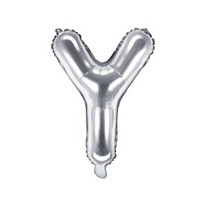 Foil balloon letter «V», silver
