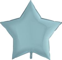 Täht, pastelne sinine, metallik