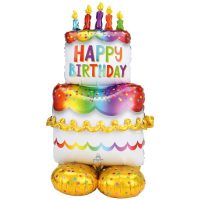 Фольгированный шар "ТОРТ HAPPY BIRTHDAY"
