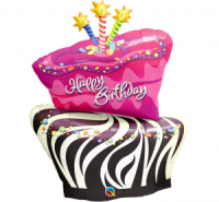 Торт зебра «Happy Birthday»