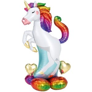 Foil balloon «UNICORN», colorful, holographic