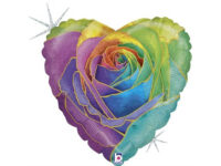 Colorful rose, heart