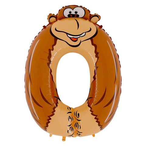 ahv Foil balloon "NUMBER 0 GORILLA"