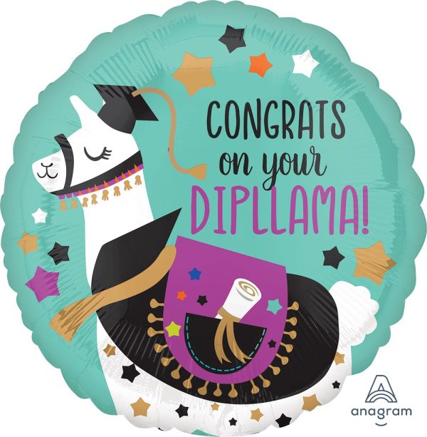 Fooliumist õhupall «Congrats on Your Dipllama»