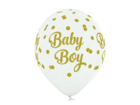 Воздушный шар с рисунком «Baby Boy» белый, матовый