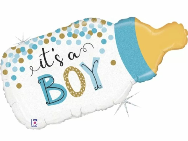 Фольгированный шар детская бутылочка "IT'S A BOY"