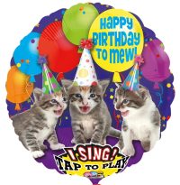 Fooliumist õhupall «HAPPY BIRTHDAY TO MEW», muusikaga