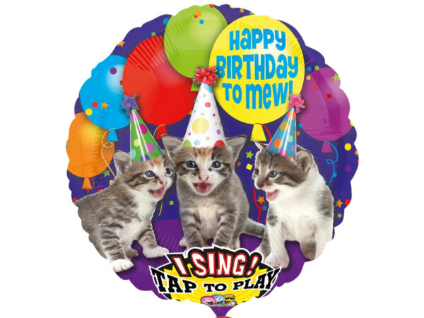 Fooliumist õhupall «HAPPY BIRTHDAY TO MEW», muusikaga