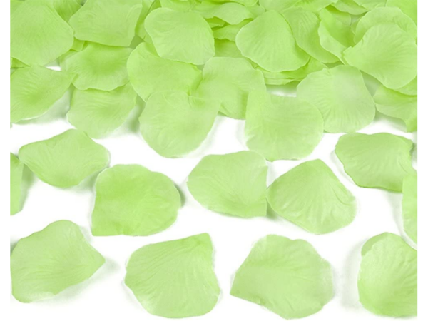 Rose petals, light green