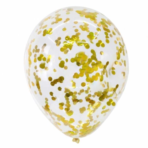 Crystal clear with confetti "gold circles"