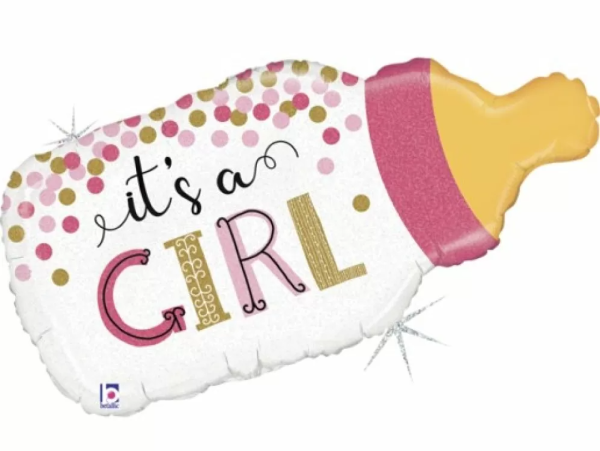 Фольгированный шар детская бутылочка "IT'S A GIRL"