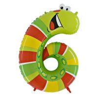 Foil balloon "NUMBER 6 CATERPILLAR"