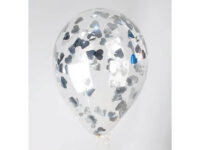 Crystal clear with confetti "silver stars"