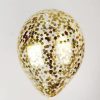 Crystal clear with confetti "gold squares"