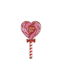 Fooliumist õhupall«I LOVE YOU», pulgakomm