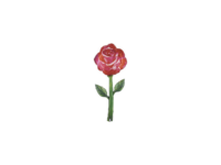 Foil balloon "ROSE", red