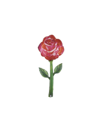 Foil balloon "ROSE", red