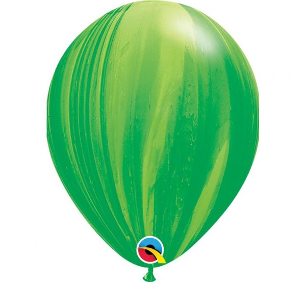 roheline-marmor Latex balloon «green rainbow agate»