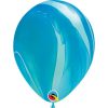 sinine-marmor Latex balloon «blue rainbow agate»