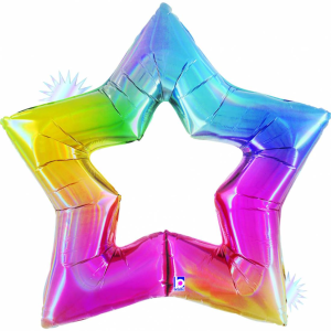 Foil balloon "BIRTHDAY WISHES", star