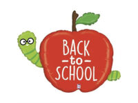 Фольгированный шар яблоко «BACK TO SCHOOL»