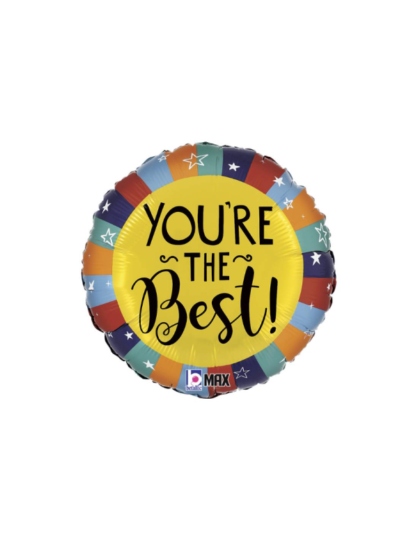 youre-the-best Foil balloon "YOU'RE THE BEST!", round